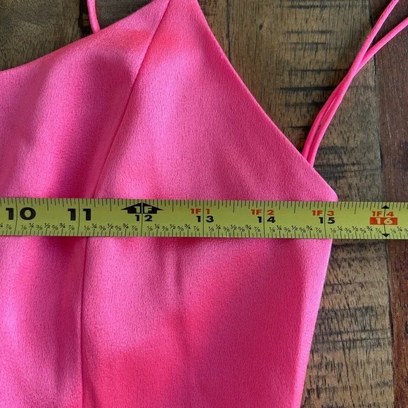 NWT Alice + Olivia Size 6 Nelle Mini Dress in Neon Pink Barbiecore Cocktail Hoco - Picture 7 of 10
